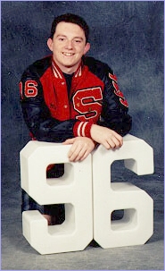 The only scanned picture of Mike that I received from him in December of 1996, his graduation picture.