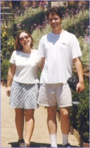 This is us visiting the Getty Center Gardens.