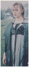 Kate Winslet as Marianne Dashwood - Standing on a hill overlooking Willoughby's house in the freezing rain.